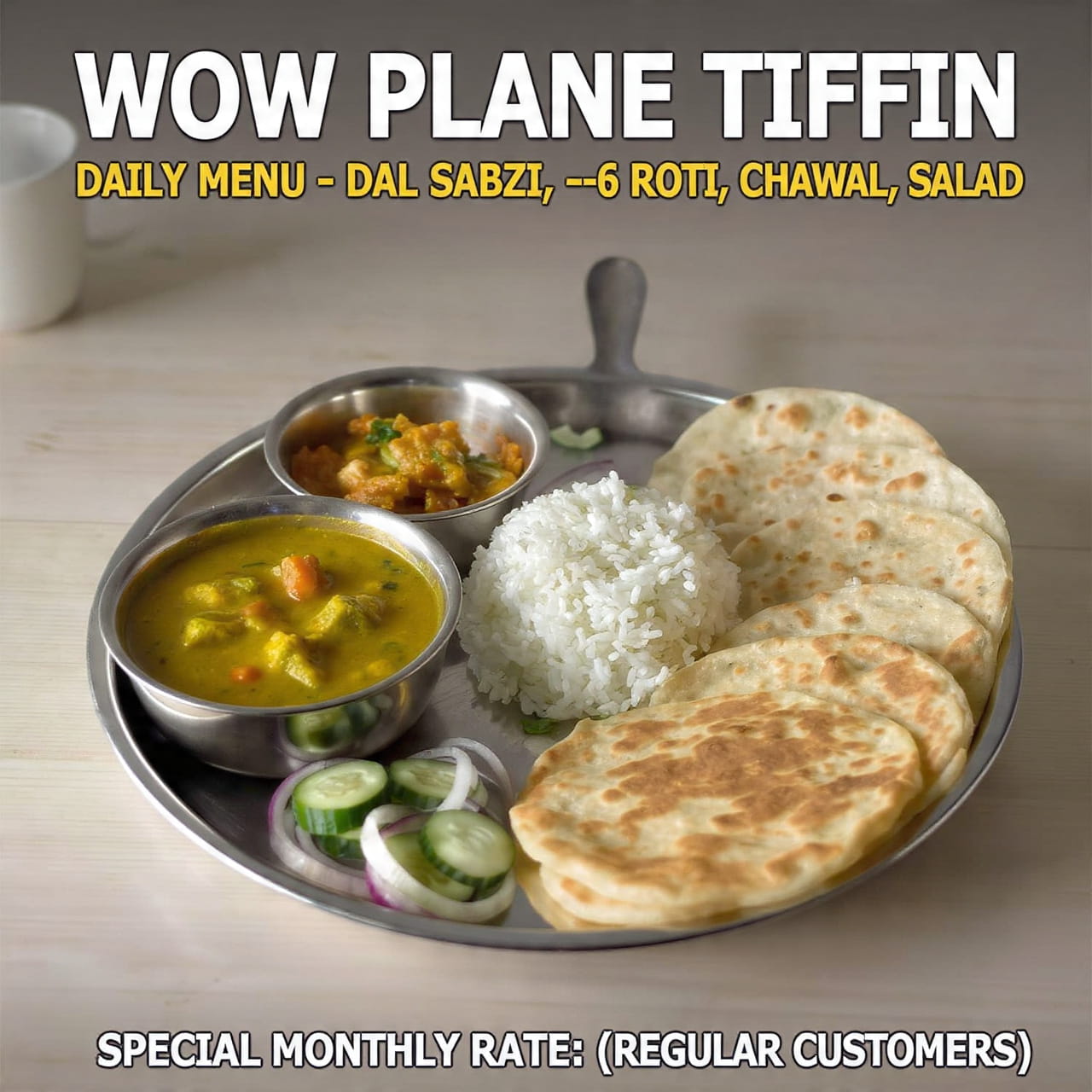 Best Veg Tiffin Service in Lucknow - Wow Plane Tiffin Daily Meal